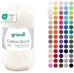 Gr&uuml;ndl Wolle Cotton Quick uni - d&uuml;nne Wolle zum H&auml;keln - Strickgarn - H&auml;kelgarn -