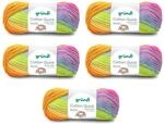 Gr&uuml;ndl Wolle Cotton Quick Batik - d&uuml;nne Wolle zum H&auml;keln mit Farbverlauf -