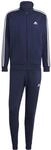 adidas Herren Basic 3-Stripes Fleece Track Suit, Legend Ink, S