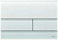 TECEsquare II WC-Bet&auml;tigungsplatte Glas, f&uuml;r Zweimengentechnik, 92408, Farbe: Glas