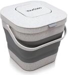 YourCasa&reg; Faltbarer Biom&uuml;lleimer 4L - kompakter Bio M&uuml;lleimer mit geruchsdichtem