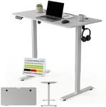 Juskys H&ouml;henverstellbarer Schreibtisch 120x60 cm - Elektrisch stufenlos verstellbar