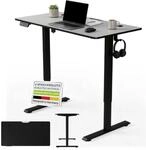 Juskys H&ouml;henverstellbarer Schreibtisch 120x60cm - Elektrisch stufenlos verstellbar