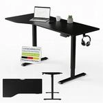 Juskys H&ouml;henverstellbarer Schreibtisch 160x75cm - Elektrisch stufenlos verstellbar