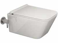 SSWW | Taharet-Toilette mit geschlossenem Spülrand & Softclose, weiße Keramik,