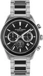 JACQUES LEMANS Herrenuhr, Eco Power Uhren M&auml;nner, Chronograph und Armband aus