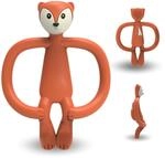 Matchstick Monkey Silikon-Bei&szlig;ring & Gel-Applikator &ndash; Silikon-Baby-Bei&szlig;ring,