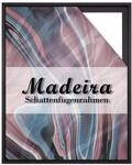 BIRAPA Madeira Schattenfugenrahmen f&uuml;r Leinwand 20x20 cm in Schwarz, Holzrahmen,
