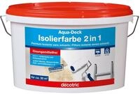 Decotric 014203001 Aqua Deck Wandfarbe Isolierfarbe 2in1 Farbe gegen Nikotin, Ru&szlig;,