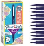 Paper Mate Flair-Filzstifte | mittlere Spitze 0,7 mm | Marineblau | 12 St&uuml;ck