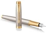 Parker IM F&uuml;ller | Premium Warm Silver | F&uuml;llfederhalter mit feiner Feder |...