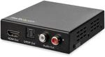 StarTech.com HD202A 4K HDMI Audio Extractor (4K 60Hz, HDMI Audio Sound Splitter, HDR