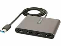 StarTech.com USB 3.0 auf 4x HDMI Adapter - Externe Video- und Grafikkarte - USB Typ-A