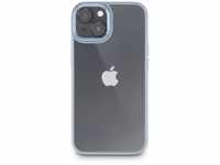 Hama Handyhülle Cam Protect für Apple iPhone 15 Blau Transparent Bumper