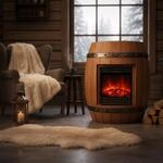 abc HOME Elektrokamin mit Heizfunktion &ndash; LED Flammen-Effekt 5-stufig dimmbar &ndash;