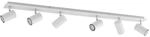 Lindby Strahler Joffrey (Modern) in Wei&szlig; aus Metall (6 flammig, GU10) - Deckenlampe