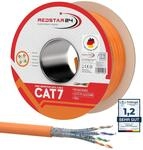 RedStar24 CAT 7 Verlegekabel 100m Netzwerkkabel Datenkabel LAN CAT7 Kabel Kupfer