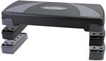 RAMROXX Fitness Stepboard Stepper Steppbrett Workout 3 Stufen Schwarz Grau 80x30cm