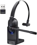 EKSA H5 Bluetooth PC Headset mit Mikrofon & USB Dongle [45 Stdn Spielzeit & 10M