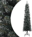 vidaXL K&uuml;nstlicher Weihnachtsbaum mit St&auml;nder Schlank Gr&uuml;n 180 cm PVC