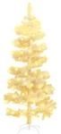 vidaXL Spiral-Weihnachtsbaum mit Beleuchtung und St&auml;nder Wei&szlig; 150 cm