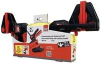 BESSEY 2x Einhandzwinge mit drehbarem Griff EZ360-SET, Spannweite 300 mm Ausladung 80