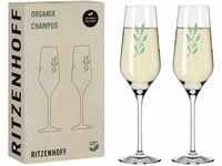 RITZENHOFF 3924001 Champagnerglas 400 ml 2er Set Organix Nr. 1 – organische Farbe