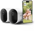 Arlo Pro 5 WLAN &Uuml;berwachungskamera aussen X3 + zertifiziertes SmartHub, 2K UHD,