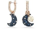 Swarovski Sublima Drop-Ohrh&auml;nger, Ros&eacute; Vergoldete Ohrringe mit Mond-Motiv und