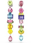 Swarovski Gema Drop-Ohrh&auml;nger, Mehrfarbige und Rhodinierte H&auml;ngeohrringe mit
