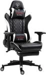 TRISENS Gaming Stuhl mit Fu&szlig;st&uuml;tze und ergonomsichen 4D-Armlehnen - Gaming Chair in