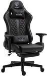 TRISENS Gaming Stuhl mit Fu&szlig;st&uuml;tze und ergonomsichen 4D-Armlehnen - Gaming Chair in