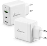 MediaRange 65W GaN Schnellladeadapter (EU-Stecker), 2X USB-C und 1x USB-A,