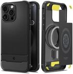 Spigen Rugged Armor MagFit H&uuml;lle Kompatibel mit iPhone 15 Pro Max -Matte Black
