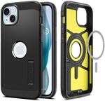 Spigen H&uuml;lle f&uuml;r iPhone 15 Tough Armor MagFit Kompatibel mit MagSafe -Schwarz
