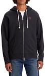 Levi's Herren Zip Up Hoodie mit Rei&szlig;verschluss, Einfarbig, M, Caviar