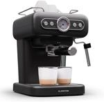 Klarstein Espresso Siebtr&auml;germaschine mit Milchaufsch&auml;umer, 1,2L Retro