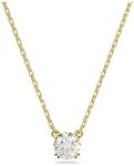 Swarovski Stilla Anh&auml;nger, Rundschliff, Wei&szlig;, Goldlegierungsschicht