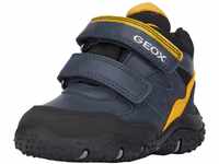 Geox B Baltic Boy B ABX A Sneaker, Navy/OCHREYELLOW, 26 EU