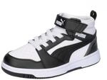 PUMA Unisex Kinder Rebound V6 Mid Ac+ Ps Sneaker, Puma White Puma Black Shadow Gray,
