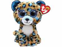TY Cobalt Leopard Beanie Boo Regulär 6" | Beanie Baby Weiches Plüschtier 