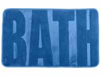 WENKO Badematte Memory, rutschhemmend, flauschiger Badteppich in Blau mit...