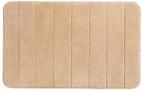 WENKO Badematte Memory, rutschhemmend, flauschiger Badteppich in Beige mit