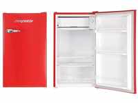 Respekta Retro-Kühlschrank mit Gefrierfach/in rot / 83,1 x 47,4 cm / 90 L