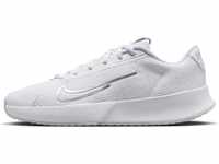 Nike Damen Court Vapor Lite 2 Sneaker, White/metallic Silver-Pure Platinum, 42 EU