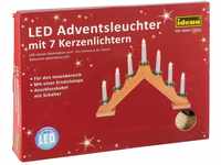 Idena 8582088 LED Adventslichter/Adventsbogen mit 7 Kerzenlichtern, Schalter,...