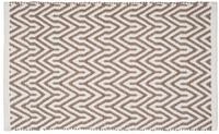 WENKO Altai, Nachhaltige Badematte, Badteppich, Polyester, Beige, 50 x 0 x 80 cm,