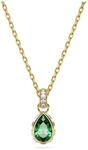 Swarovski Chroma Halskette, Gr&uuml;ne und Vergoldete Damenhalskette mit Strahlendem