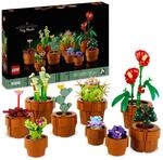 LEGO 10329 Icons Mini Pflanzen, 9 k&uuml;nstliche Blumen zum Bauen, Botanical Collection