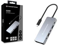 CONCEPTRONIC DONN22G 6-in-1 USB4-Dockingstation, 40 Gbit/s, 8K 60 Hz HDMI, 2,5 GbE,